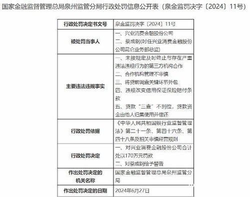 贷前调查外包藏隐患，兴业消金百万罚单背后的内控盲区